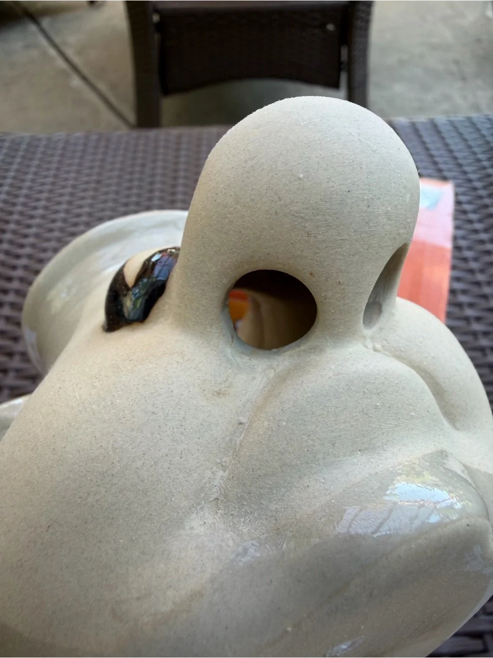 Mr. Sniffles Egg Separator - White Ceramic